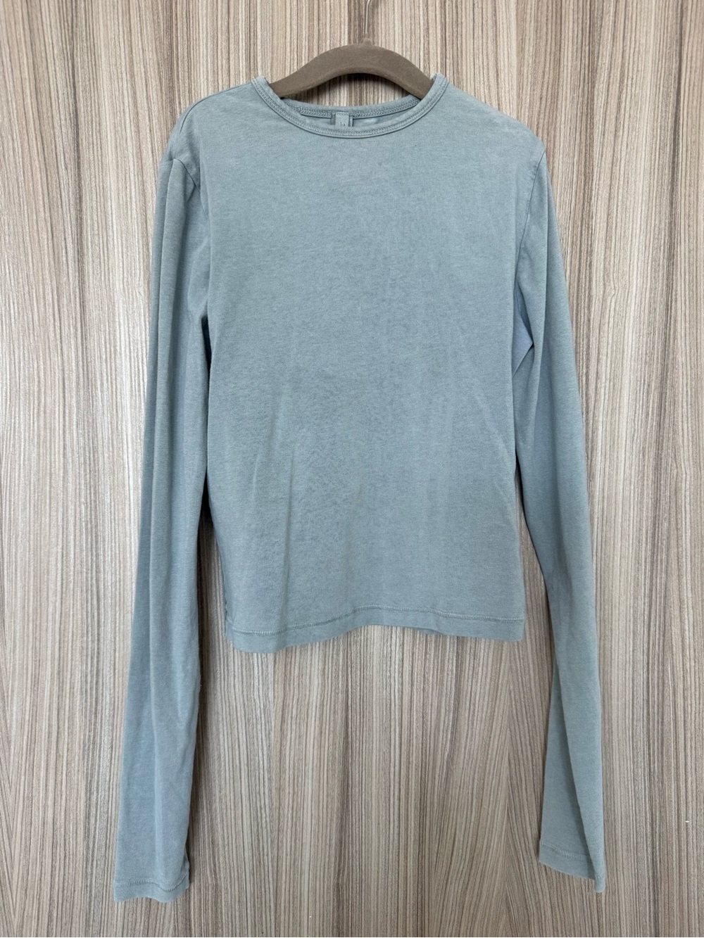 SKIMS Soft Lounge Long Sleeve Crewneck Top – Dusty Sage - XS